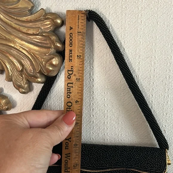 Vintage Hand Beaded Floral Needlepoint Handbag - Picture 13 of 13